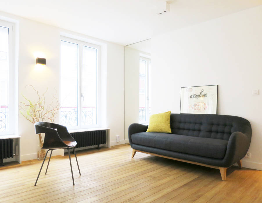 Pied-à-terre Parisien pour 3 dans un 31 m2, Studio Pan Studio Pan Scandinavische woonkamers