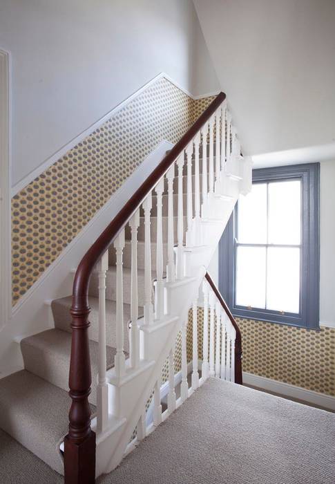 Coastal Townhouse, Jude Burrows Interior Design Jude Burrows Interior Design Stairs Stairs