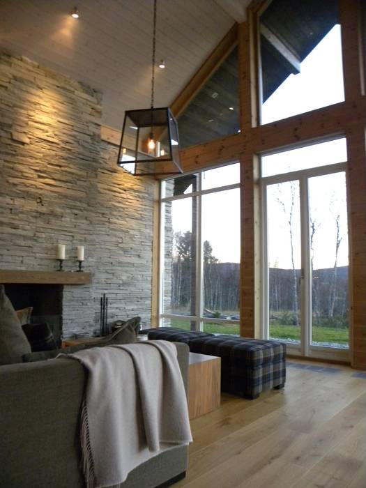 Living Room Gullaksen Architects Salas de estilo rústico