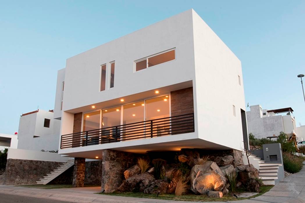 Casa Pitahayas 87, Zibatá, El Marqués, Querétaro, JF ARQUITECTOS JF ARQUITECTOS Minimalistische Häuser