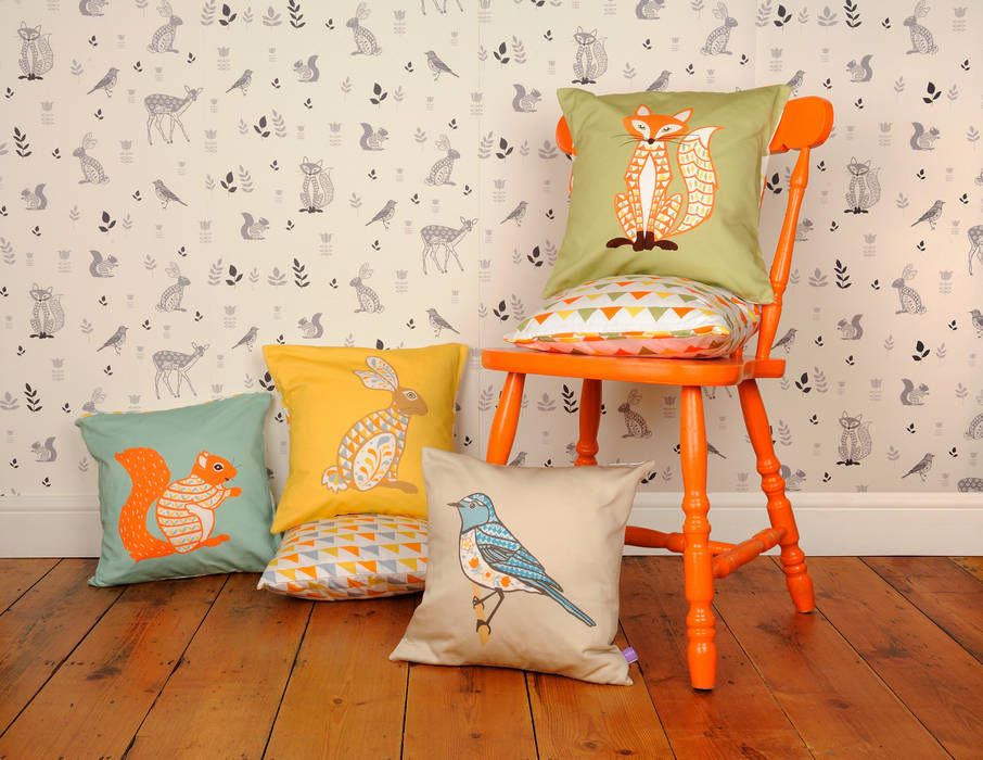 Decorative Animal Cushions and Wallpaper Helen Gordon HouseholdTextiles