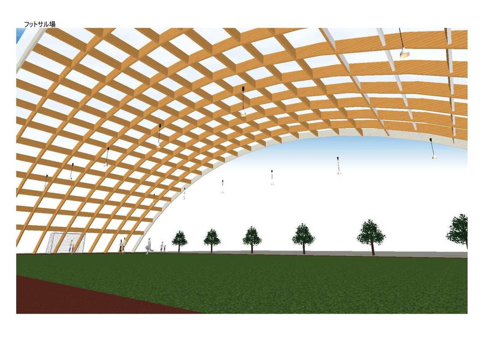 フットサルコート, IROHA ARCHITECTS DESIGN OFFICE IROHA ARCHITECTS DESIGN OFFICE Commercial spaces Stadiums