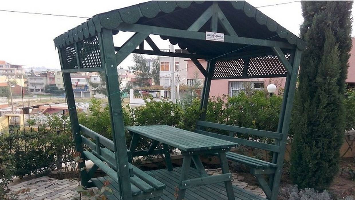 Kamelyalı Piknik Masaları, Garden Mobilya Garden Mobilya Jardines de estilo moderno Marquesinas, toldos e invernaderos