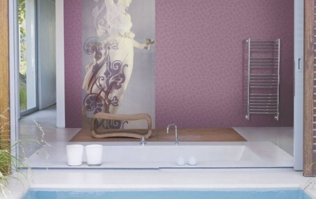 Uygulamalar 4 duvar i̇thal duvar kağıtları &amp; parke modern banyo homify