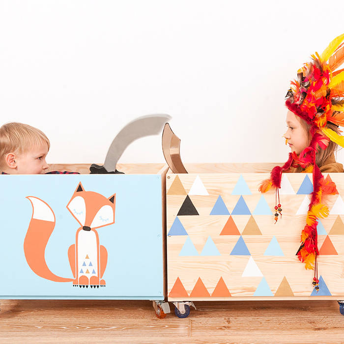 Toy box “Sleepy fox”, NOBOBOBO NOBOBOBO Scandinavian style nursery/kids room Storage