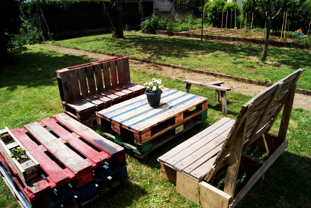 Mobilier de jardin en palettes recyclées 4 creationsecopalettes Jardin original Meubles