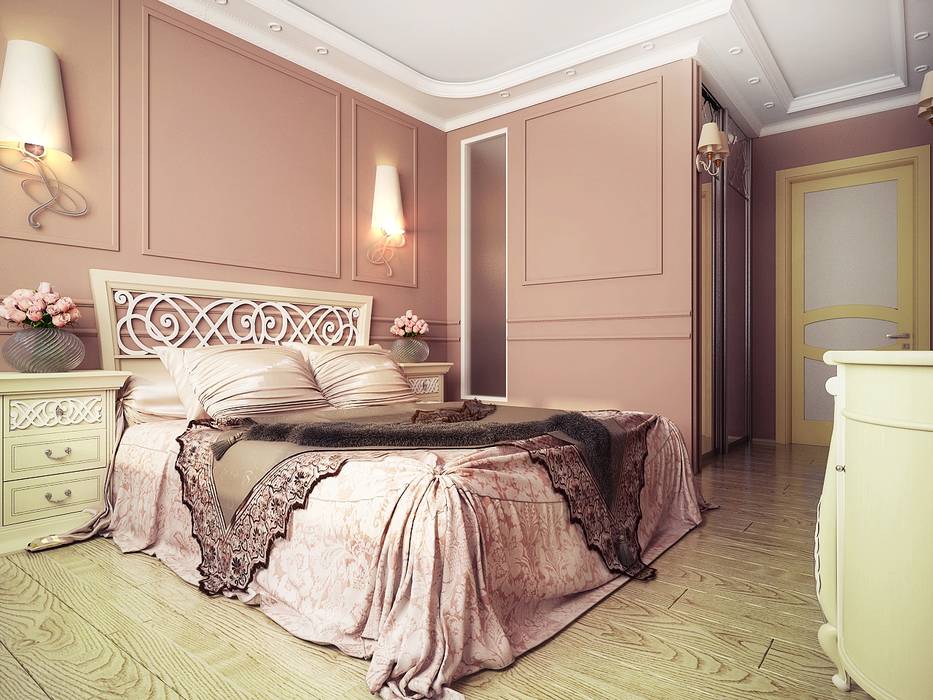 Квартира неоклассика, Инна Михайская Инна Михайская Спальня в классическом стиле