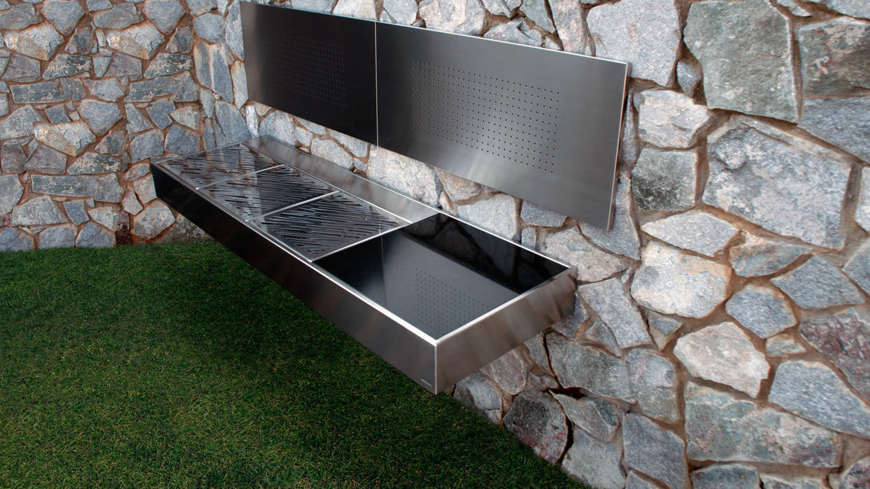 Barbecues tout inox Design, chemoa.fr chemoa.fr Modern garden Fire pits & barbecues