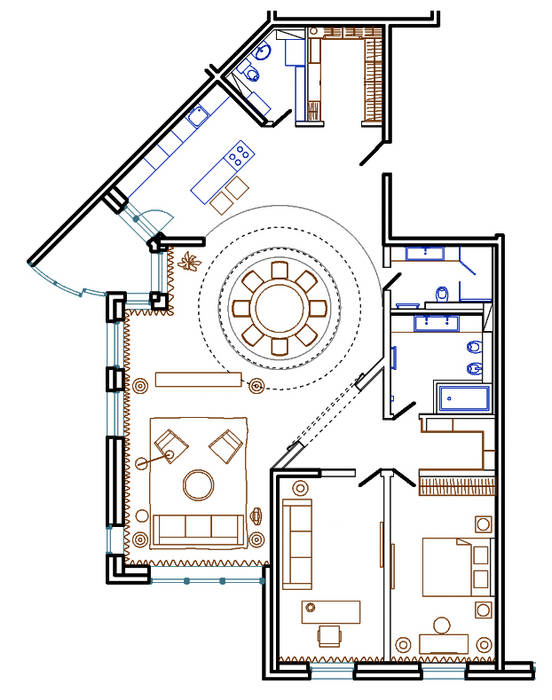 Дизайн квартиры на Морском проспекте д. 40, ART-INTERNO ART-INTERNO Modern windows & doors