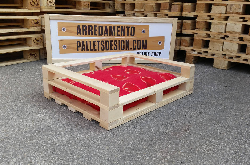 Cuccia pallet in abete per interno asdf Ulteriori spazi Accessori per Animali