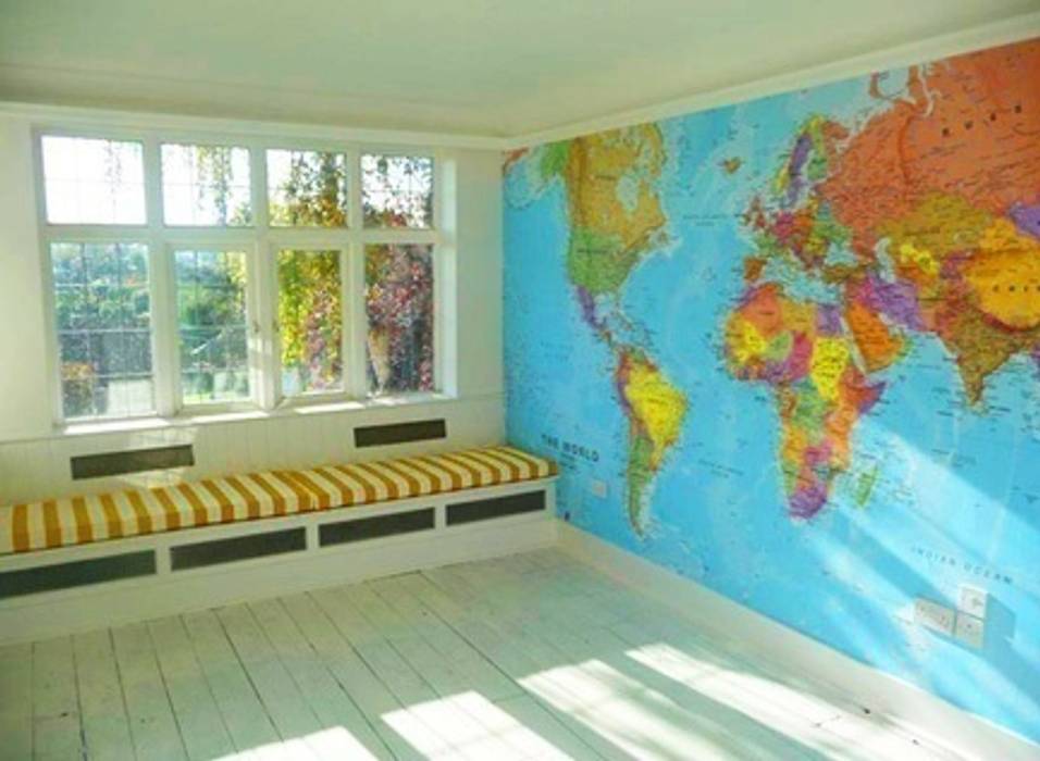 World Map Murals Banner Buzz Внутрішній сад Внутрішнє озеленення