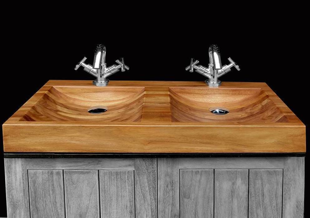 ​Wooden sinks collection Lux4home™. homify Bagno in stile classico Legno Effetto legno Lavabi