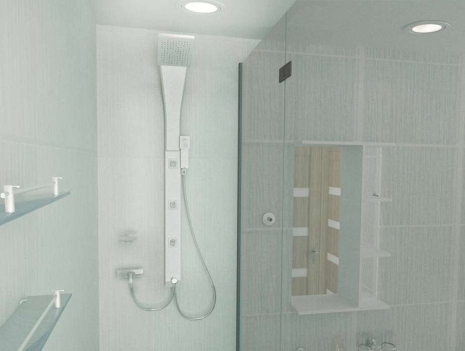 1-но комнатная квартира 51.95m², PLANiUM PLANiUM Ванная комната в стиле минимализм