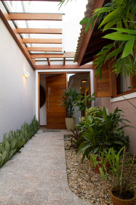 Casa de praia Espaço do Traço arquitetura Corredores, halls e escadas rústicos