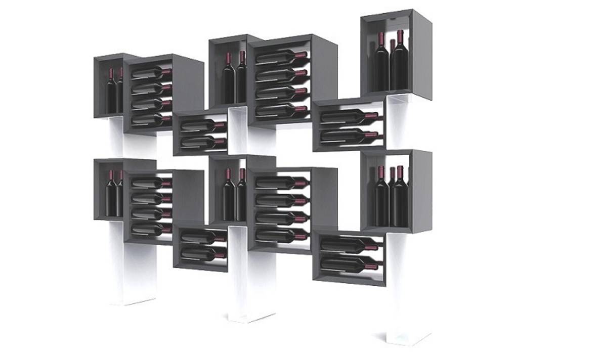 Portabottiglie A Forma Ondulata In Legno Di Bambù Naturale, Capienza 12 Bottiglie, Design Moderno Ed Elegante Per Amanti Del Vino