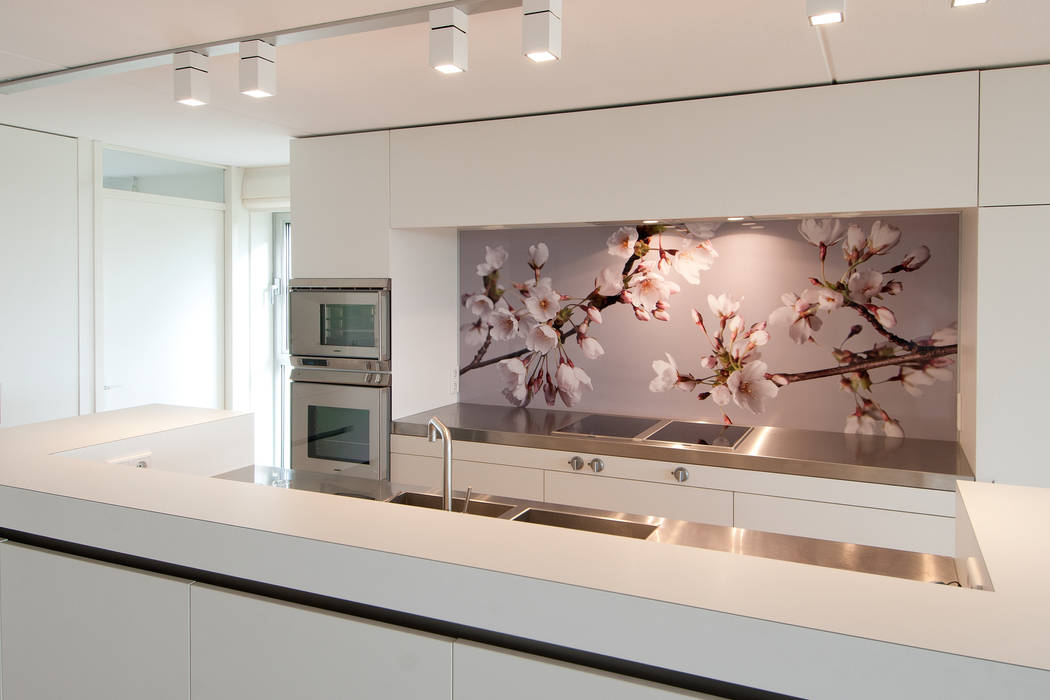 Keuken achterwand "Blossom" op Pimp Superior materiaal homify Moderne keukens