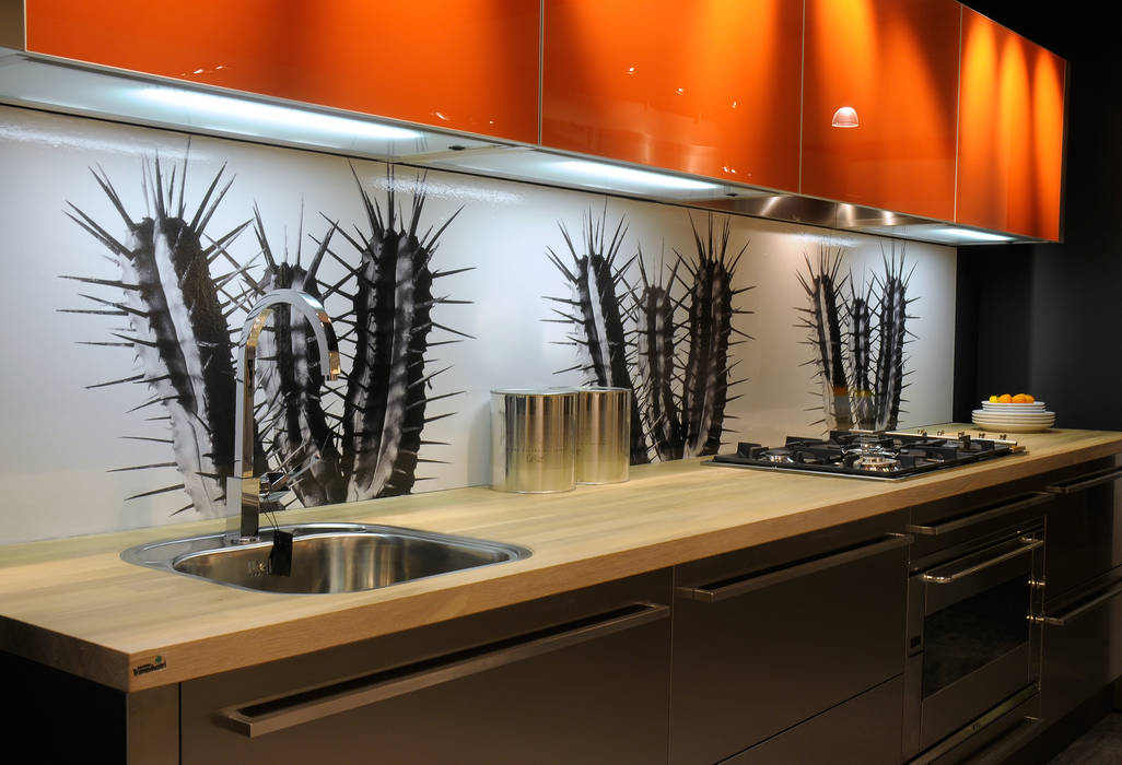 "Cactus" keuken achterwand op Pimp Flexible materiaal homify Moderne keukens