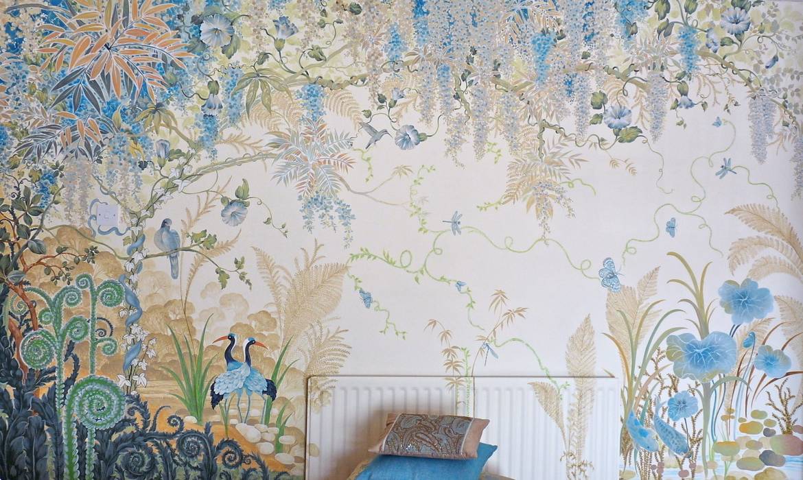 Wisteria Wonderland Diane Marsland Art, Design & Interiors Country style bedroom