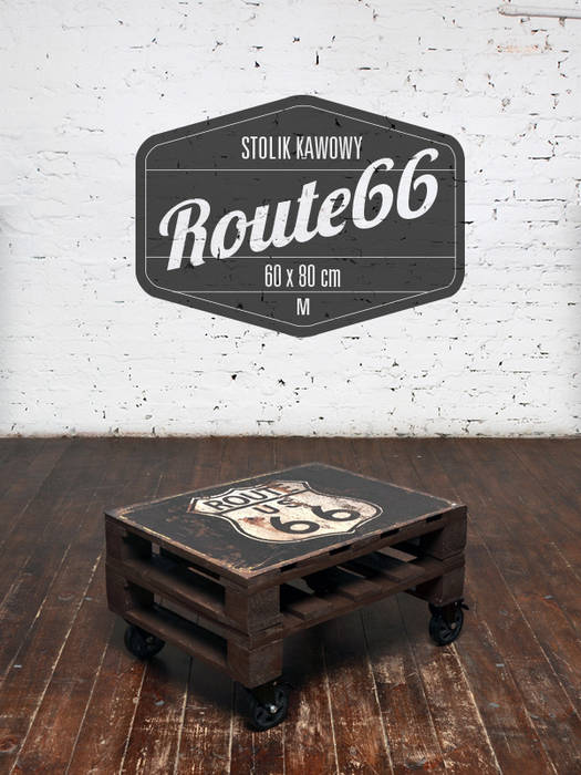 Stolik kawowy Route66/ Route66 coffee table 60x80 Tailormade Furniture Industrialny salon Stoliki