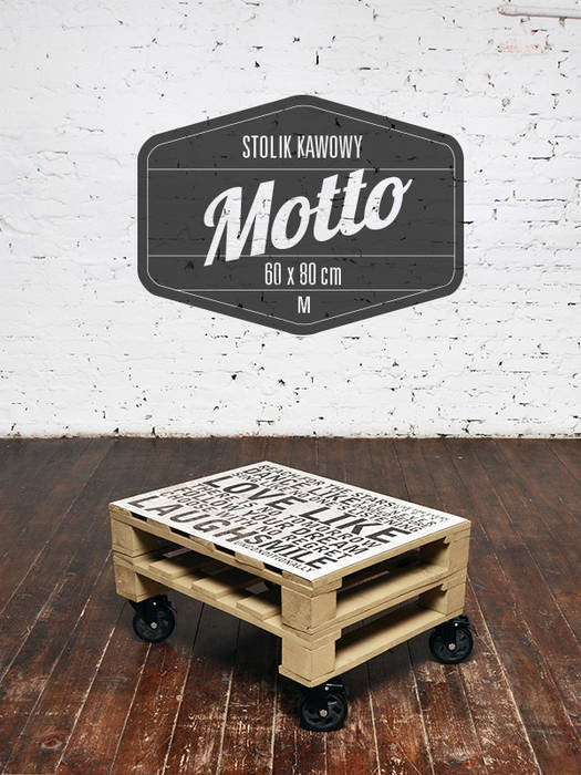 Stolik kawowy Motto/ Motto coffee table 60x80 Tailormade Furniture Industrialny salon Stoliki