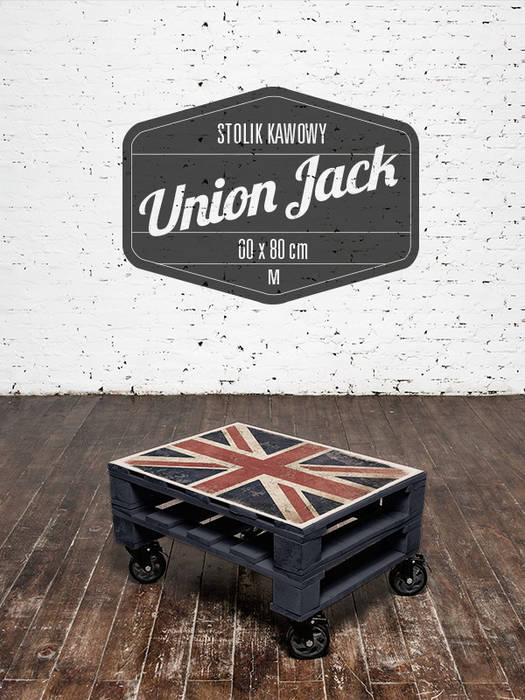 Stolik kawowy Union Jack/ Union Jack coffee table 60x80 Tailormade Furniture Industrialny salon Stoliki