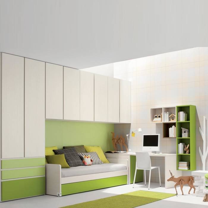 'Green' Kid's bedroom furniture set by Clever homify Modern Kid's Room Beds & cribs