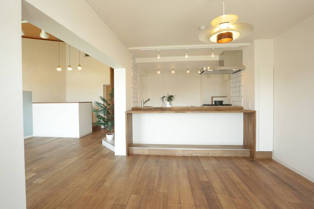 Kitchen, アールデザインスタジオ株式会社 アールデザインスタジオ株式会社 Dapur Gaya Skandinavia Kayu Wood effect