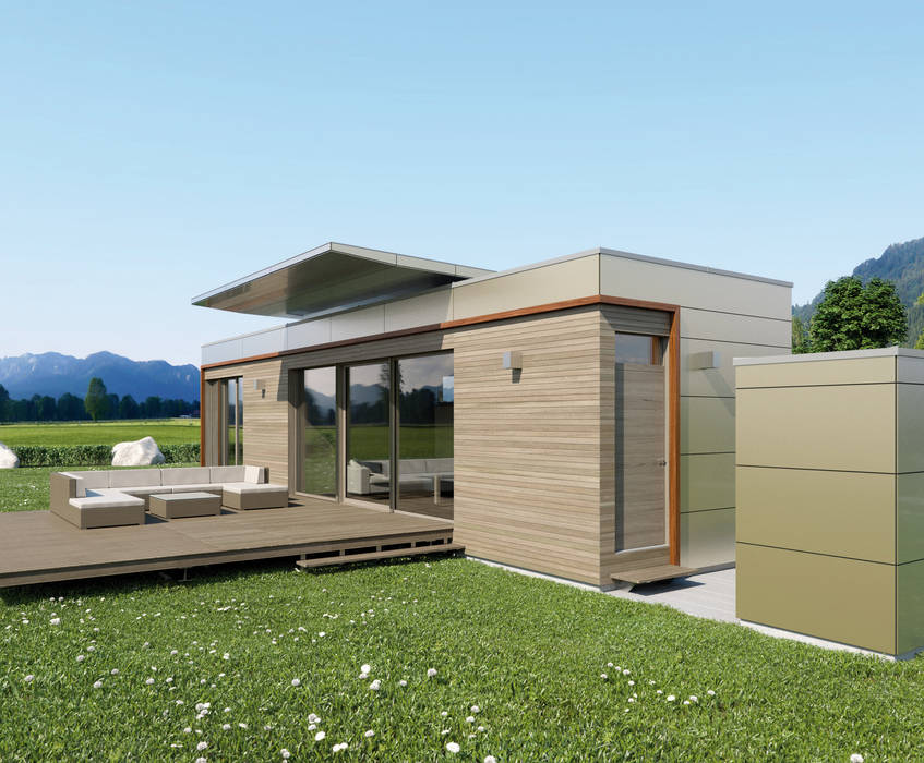 Moving House Rendering Aluminiumplatten Fassade Inkl Holdeck Moderne Hauser Von Pilzarchitektur Modern Homify