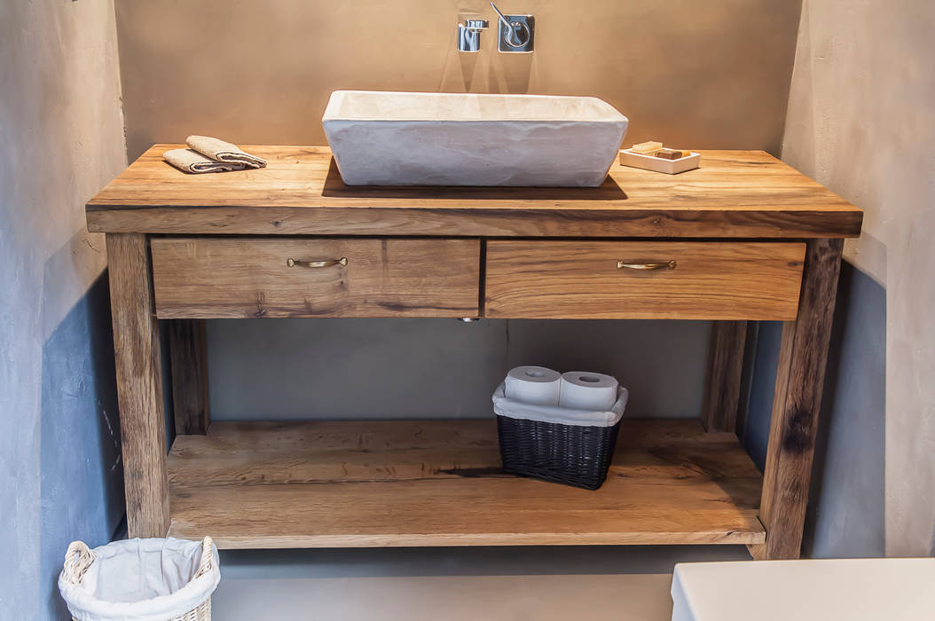 Casa con estilo en Sant Iscle, fuusta fuusta Rustic style bathrooms Sinks