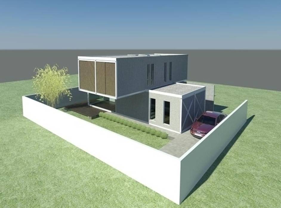 CASA CONTAINER - INSIDE BOX, ESTUDIO ARK IT ESTUDIO ARK IT Casas industriais