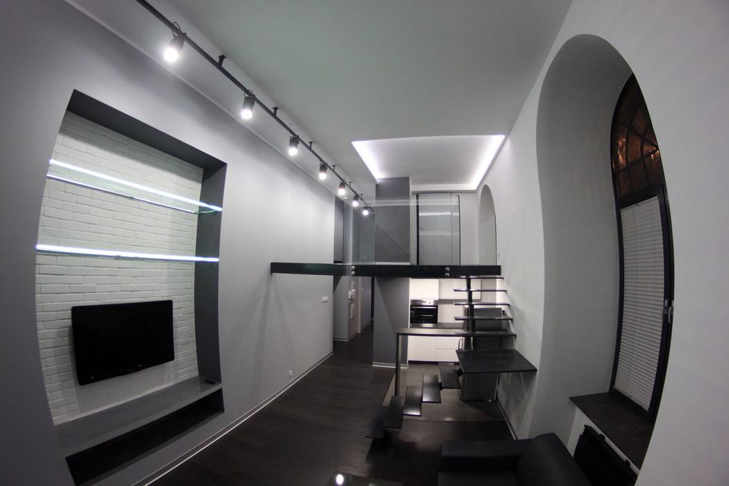 Single loft --Lofty u Scheiblera , WE LOFT DESIGN WE LOFT DESIGN Salones modernos