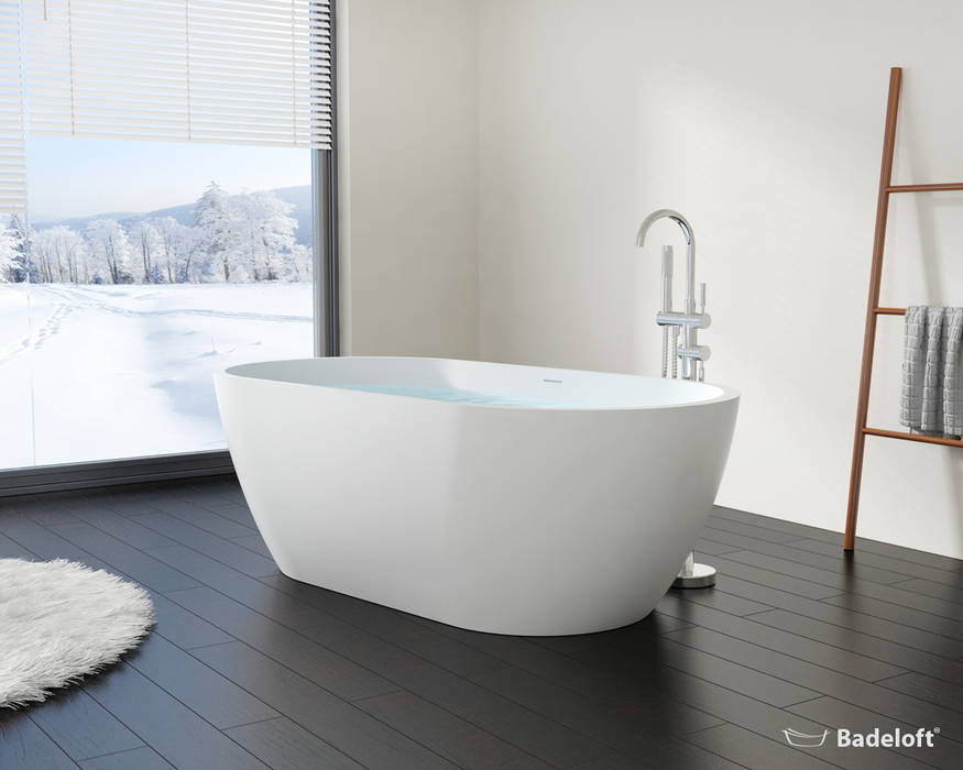 Fabelhafte freistehende Badewanne BW-02-XL Badeloft - Badewannen und Waschbecken aus Mineralguss und Marmor Moderne Badezimmer freistehende Badewanne,badeloft,Wannen und Duschen