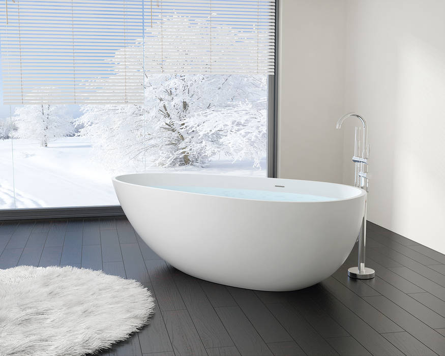 Stilvolle freistehende Badewanne BW-01-XL Badeloft - Badewannen und Waschbecken aus Mineralguss und Marmor Moderne Badezimmer freistehende Badewanne,badeloft,moderne badewanne,Wannen und Duschen