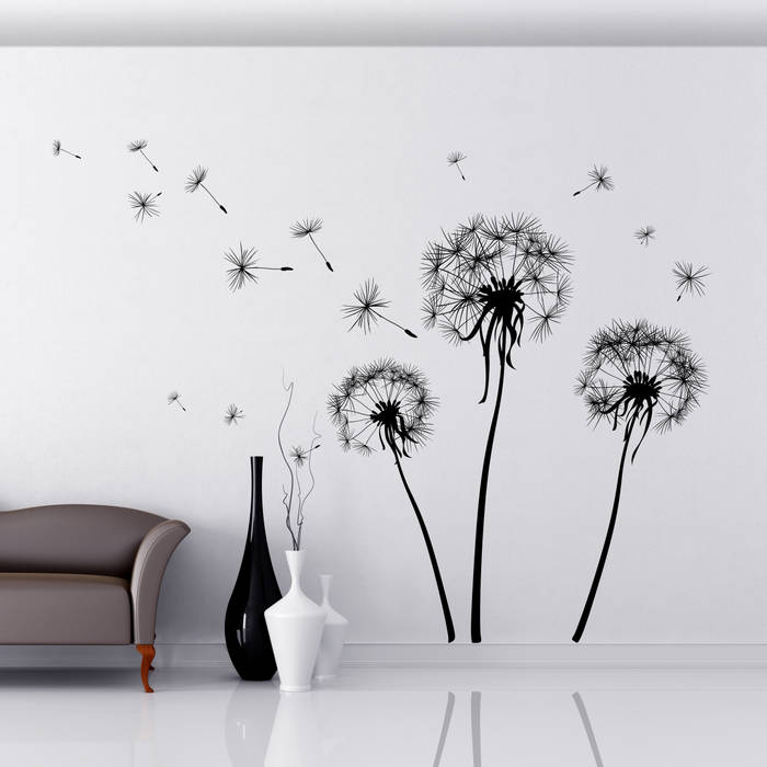 Una Grande Parete ha bisogno di una Grande Decorazione!, Crearreda Crearreda Modern walls & floors Wood-Plastic Composite Wall tattoos