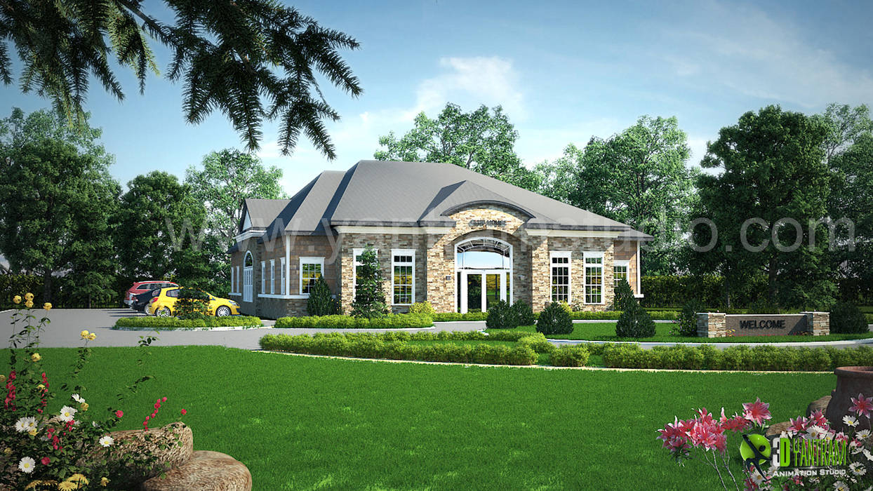 3D Exterior Design Rendering for Classic Home Yantram Animation Studio Corporation Other spaces Other artistic objects
