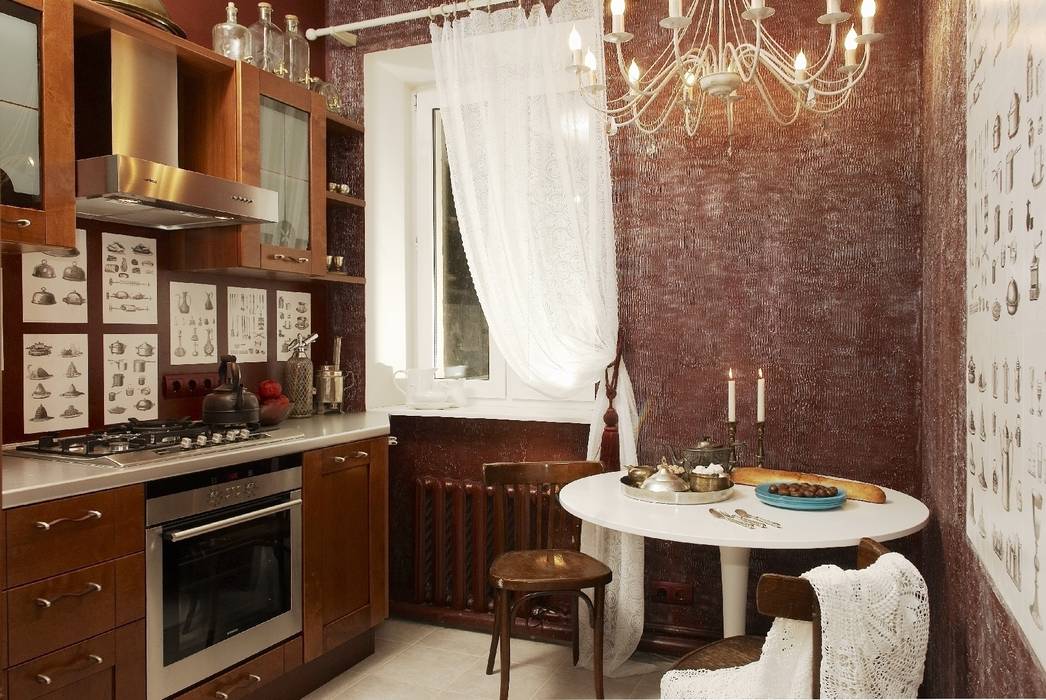 Квартира в старом московском доме, Irina Tatarnikova Irina Tatarnikova Кухни в эклектичном стиле Столы и стулья