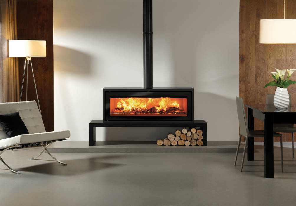 Riva Studio 3 Freestanding Stovax Heating Group Moderne woonkamers Open haarden & accessoires