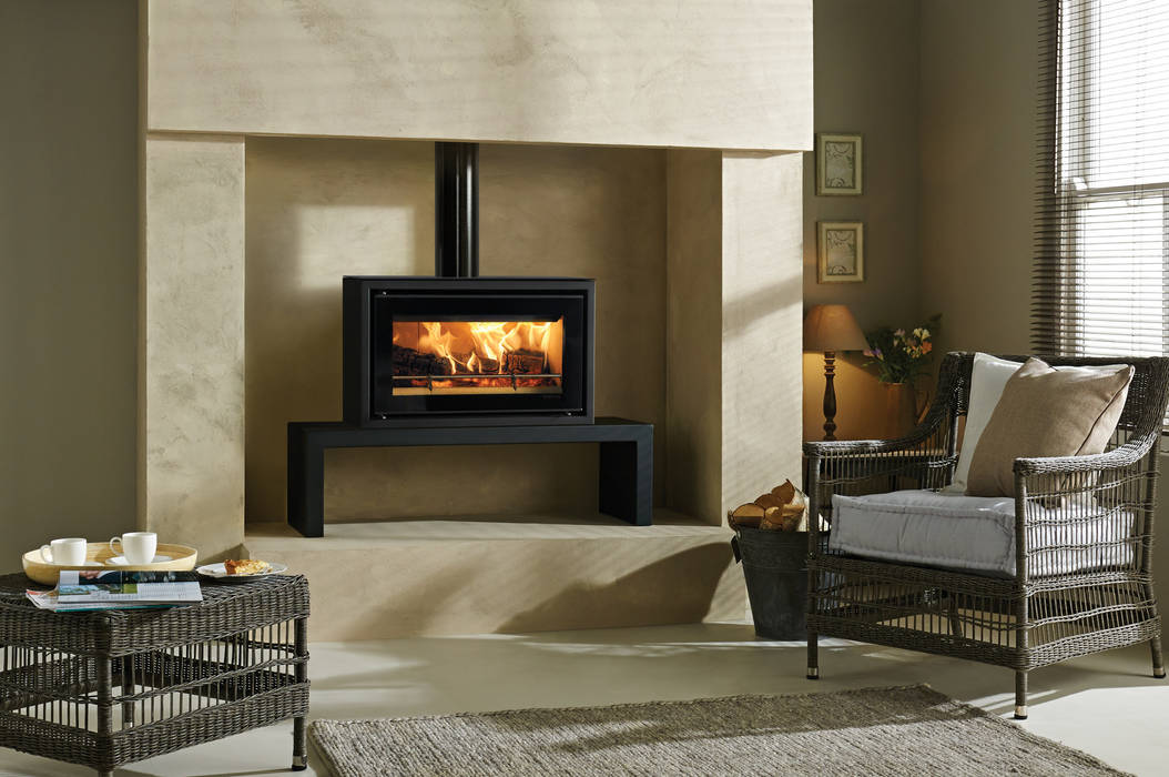 Riva Studio 1 Freestanding Stovax Heating Group Salones rústicos rústicos Chimeneas y accesorios