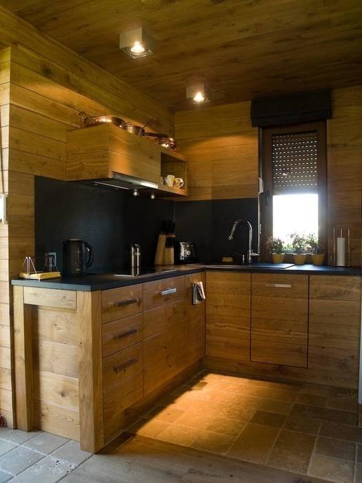 Nowy Dom Mazurski nad jeziorem, CUBICPROJEKT CUBICPROJEKT Cocinas de estilo rural