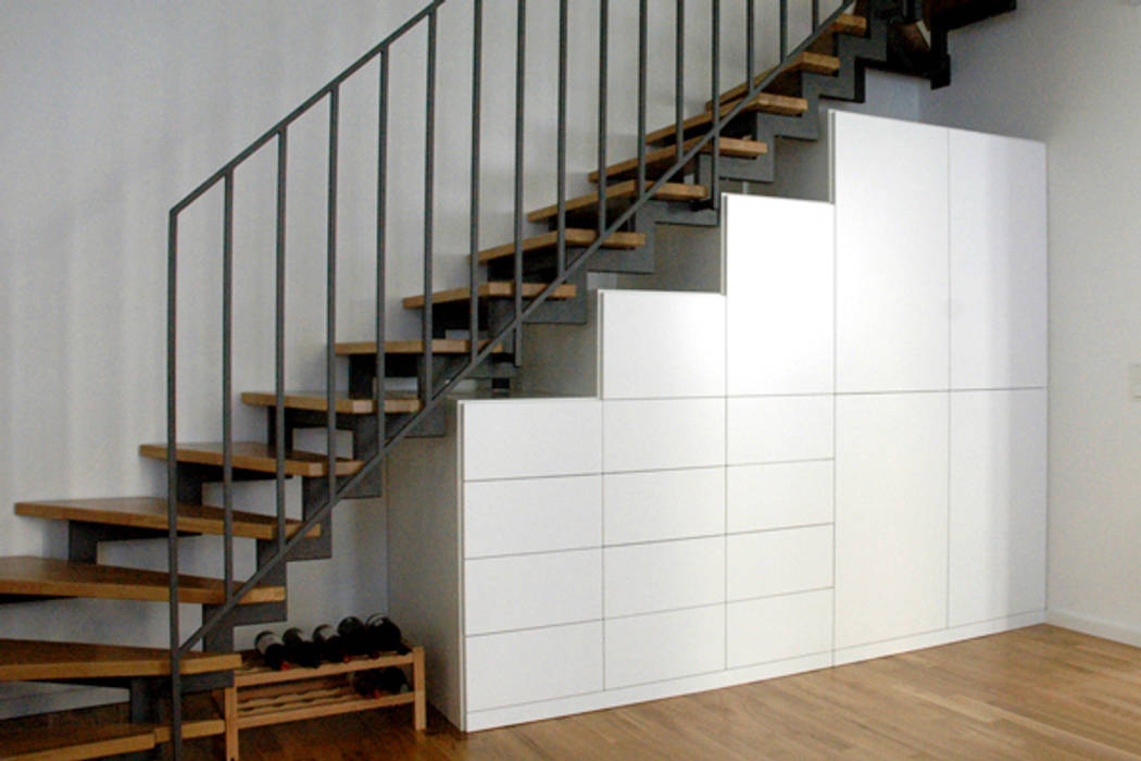 homify Minimalist corridor, hallway & stairs Storage