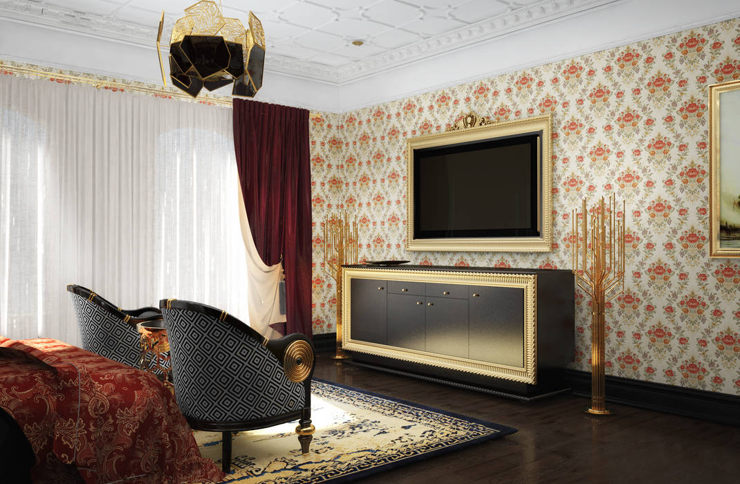 Спальня в классическом стиле, Настасья Евглевская Настасья Евглевская Спальня в классическом стиле