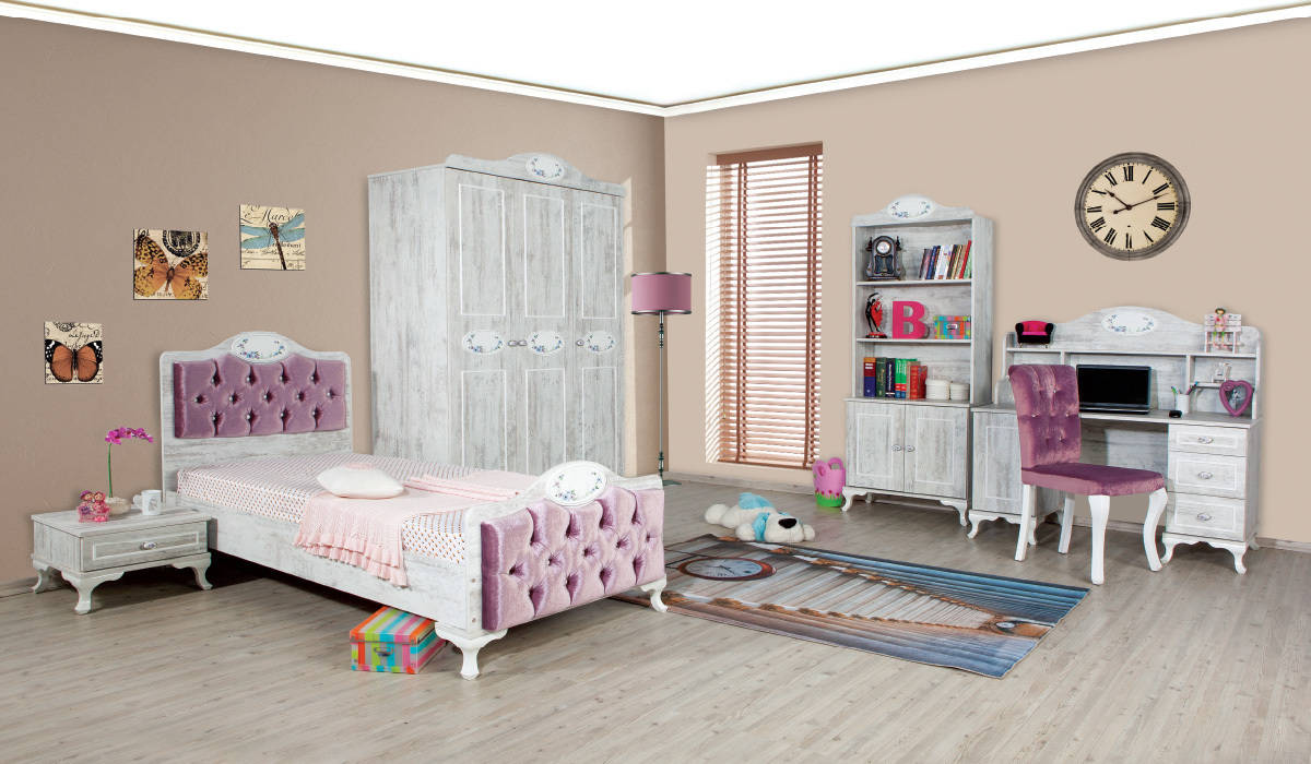 Angel Youth Bedroom Set, Alım Mobilya Alım Mobilya Phòng trẻ em phong cách Địa Trung Hải Wardrobes & closets