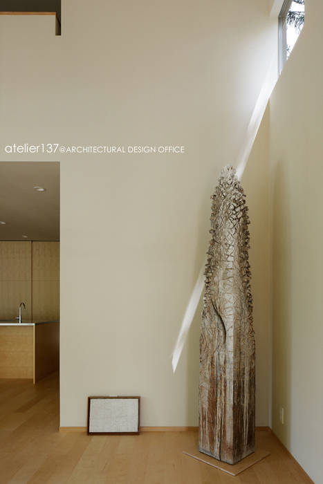 031軽井沢Tさんの家, atelier137 ARCHITECTURAL DESIGN OFFICE atelier137 ARCHITECTURAL DESIGN OFFICE ミニマルデザインの リビング