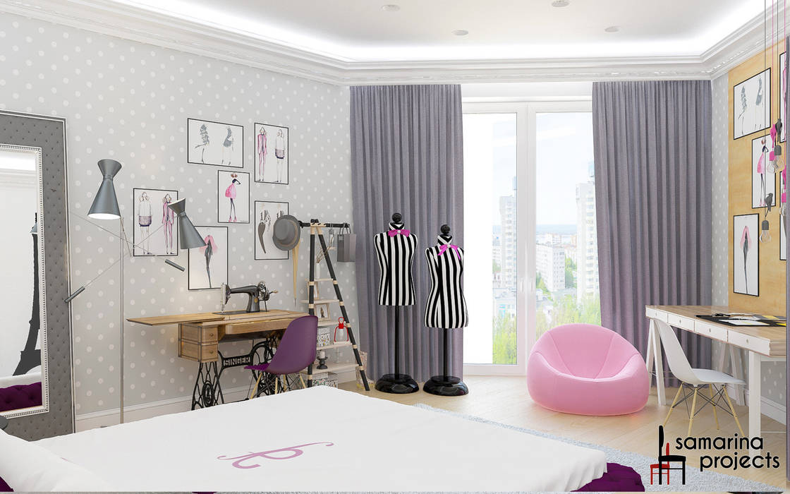 Дизайн квартиры "Геометрия цвета", Samarina projects Samarina projects Minimalist nursery/kids room