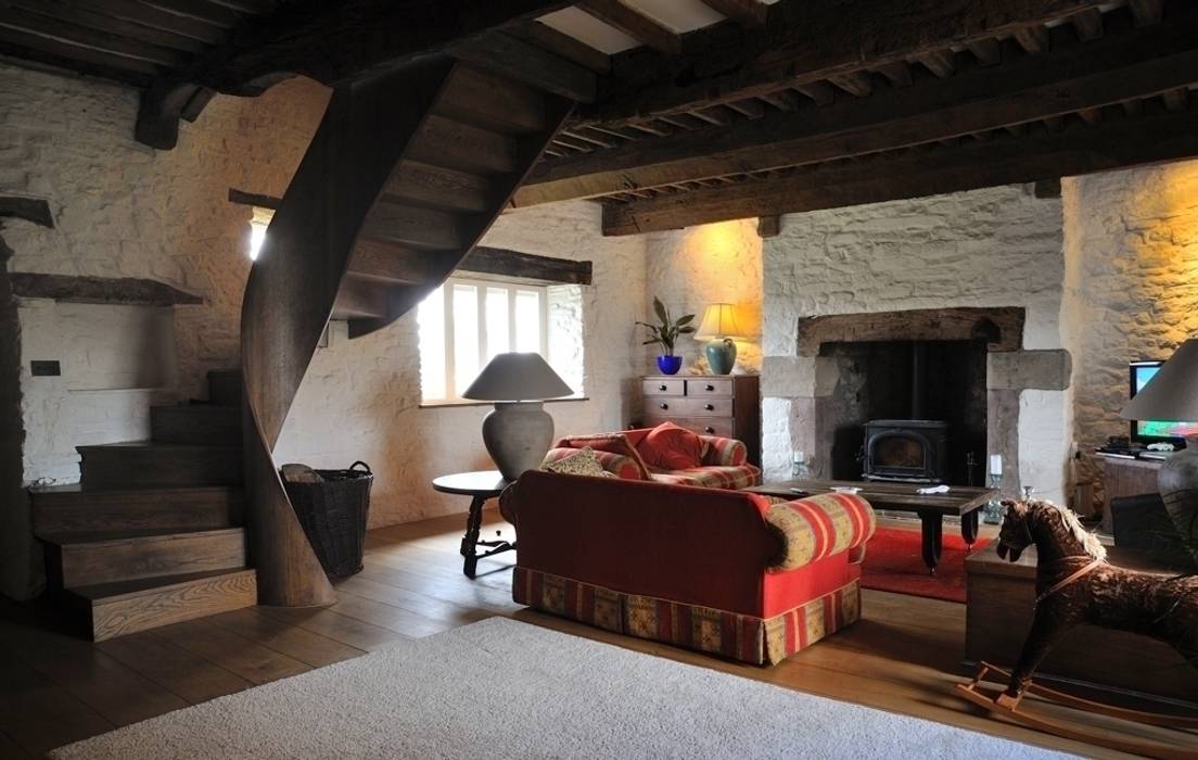 Coldbrook Farm, Monmouthshire, Hall + Bednarczyk Architects Hall + Bednarczyk Architects Country style dining room