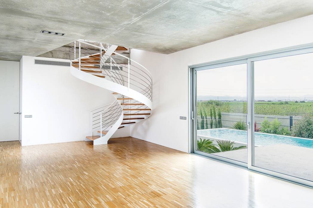 Casa Mikado, Ascoz Arquitectura Ascoz Arquitectura Corredores, halls e escadas minimalistas