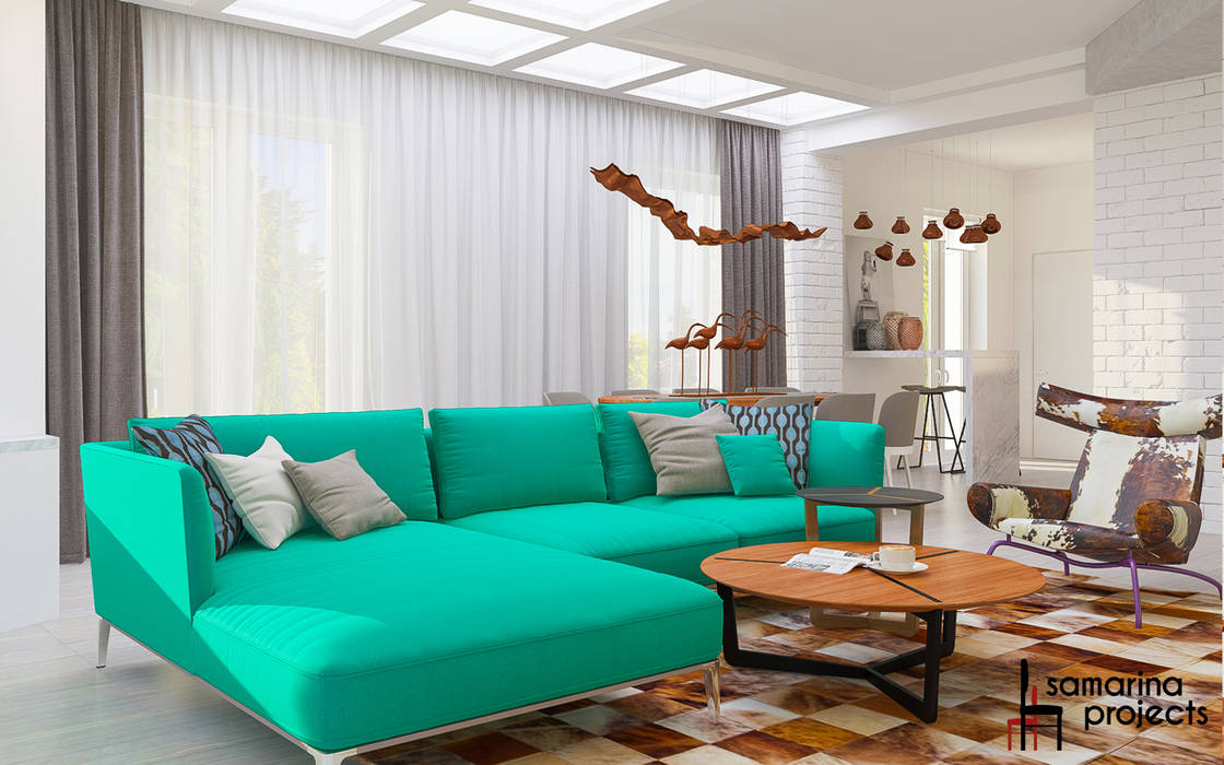 Samarina projects Salas de estar minimalistas