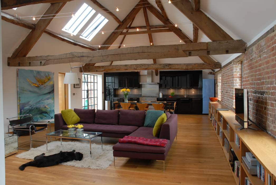 The Wine Warehouse, Chepstow, Hall + Bednarczyk Architects Hall + Bednarczyk Architects Modern living room