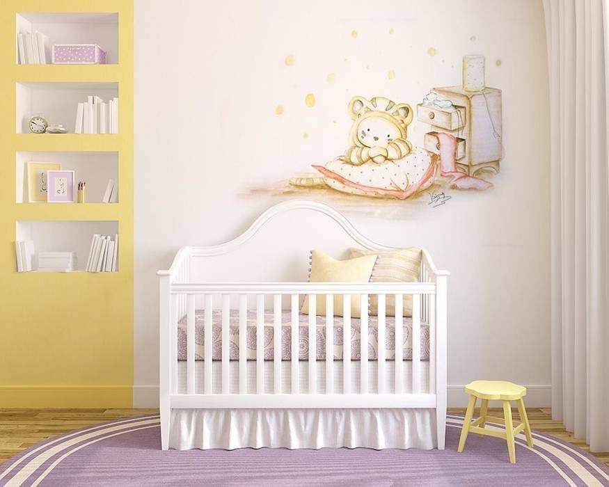 Habitaciones de bebé, Murales Divinos Murales Divinos ห้องนอนเด็ก