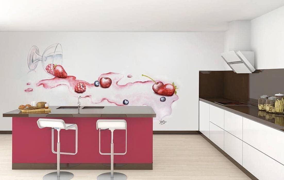 Copa de frutos rojos Murales Divinos Cocinas modernas